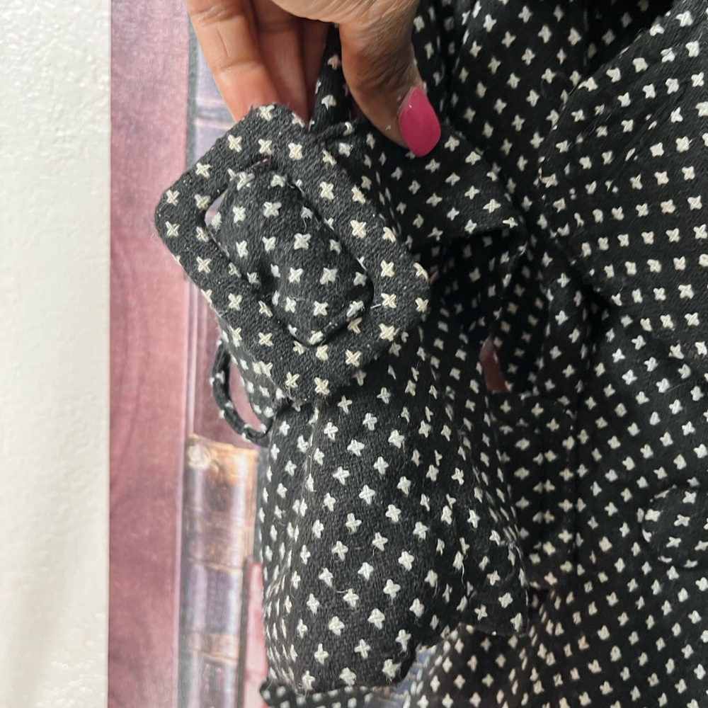 Y2K Forever 21 Black Polka Dot Blazer Size Large - Picture 9 of 15